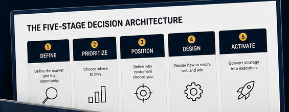 The Five-Stage Decision Architecture diagram