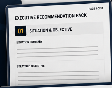 Executive Recommendation Pack page preview